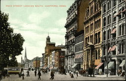 Main Street, looking South Hartford, CT Postcard Postcard