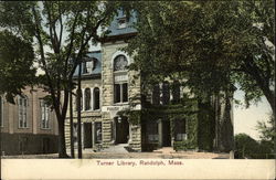 Turner Library Randolph, MA Postcard Postcard