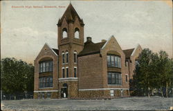 Ellsworth High School Kansas Postcard Postcard