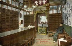 Chinese Drug Store, Chinatown Postcard
