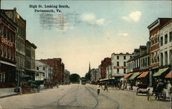 High Street looking South Portsmouth, VA Postcard Postcard