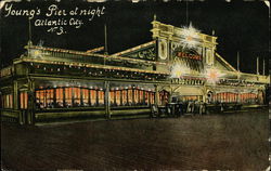 Young's Pier at Night Postcard