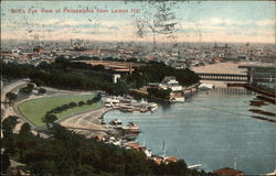 Bird's Eye View of City from Lemon Hill Philadelphia, PA Postcard Postcard