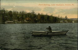 Duck Hunting, Lake Nephawin Canton, PA Postcard Postcard