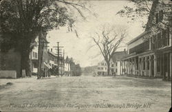 Main Street, Looking Towards the Square Hillsborough, NH Postcard Postcard