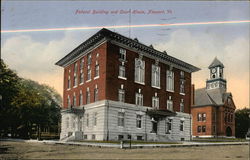 Federal Building and Court House Newport, VT Postcard Postcard