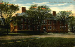 Hardie School, Front View Beverly, MA Postcard Postcard