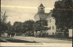 Central School Mansfield, MA Postcard Postcard