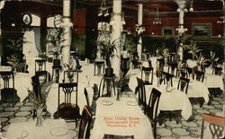 Narragansett Hotel - Main Dining Room Providence, RI Postcard Postcard