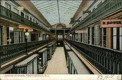 Interior of Arcade Providence, RI Postcard Postcard