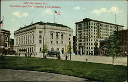 Post Office and New Industrial Trust Buidling Providence, RI Postcard Postcard