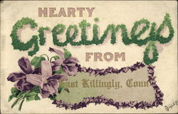 Hearty Greetings From East Killingly Postcard