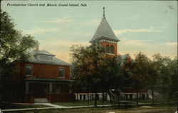Presbyterian Church and Manse Grand Island, NE Postcard Postcard