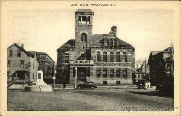 Street View of Court House Woonsocket Rhode Island
