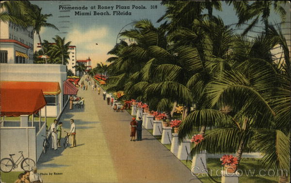 Promenade at Roney Plaza Pools Miami Beach Florida