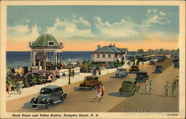 Band Stand and Police Station on the Shore Hampton Beach New Hampshire