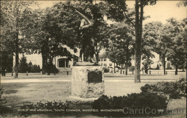 World War Memorial, South Common Mansfield Massachusetts