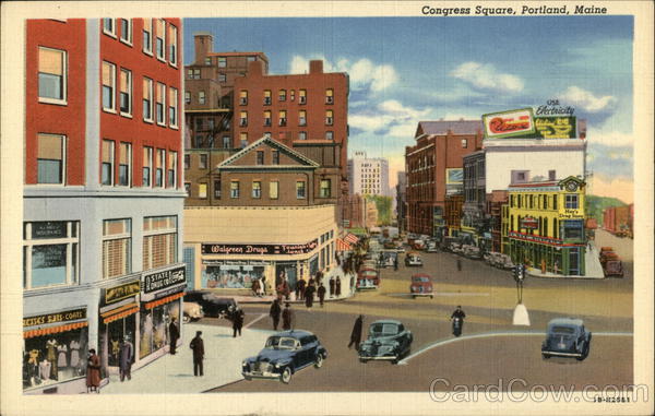 View of Congress Square Portland Maine