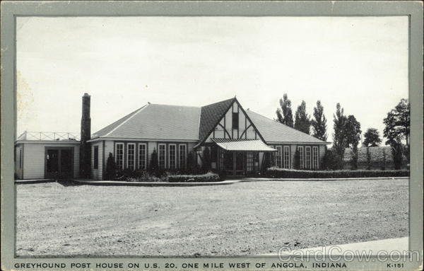 Greyhound Post House on US 20 Angola Indiana