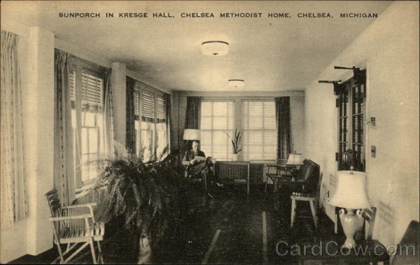 Sunporch in Kresge Hall, Chelsea Methodist Home Michigan