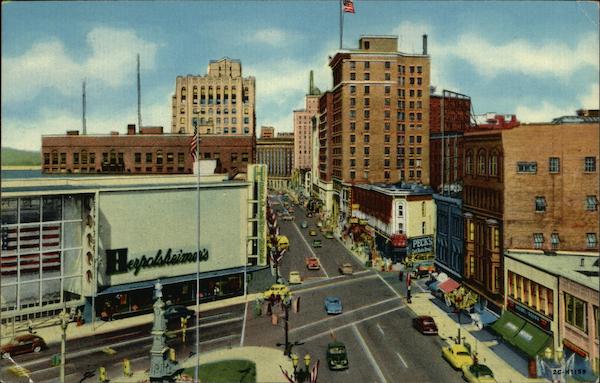 Monroe Avenue, Looking West from Division Avenue Grand Rapids Michigan