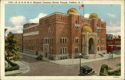 AAONMS Mosque - Crescent Shrine Temple Trenton, NJ Postcard Postcard