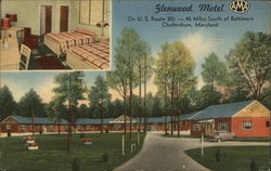 Glenwood Motel Cheltenham, MD Postcard Postcard