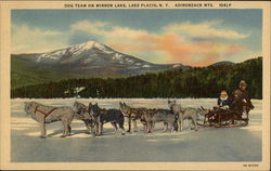 Dog Team on Mirror Lake - Adirondack Mountains Dog Team on Mirror Lake - Adirondack Mountains