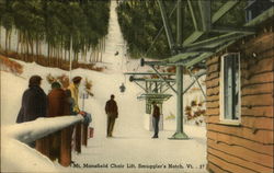 Mt. Mansfield Chair Lift Smuggler's Notch, VT Postcard Postcard