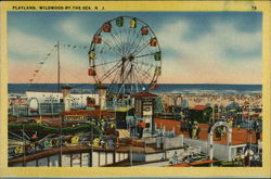 Playland Amusement Park on the Shore Wildwood-by-the-Sea, NJ Postcard Postcard
