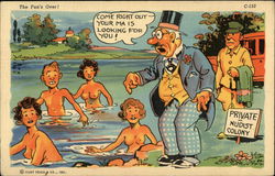 The Fun's Over! Comic, Funny Ray Walters Postcard Postcard