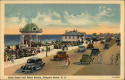 Band Stand and Police Station on the Shore Postcard