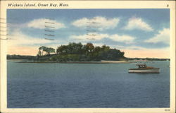 Water View of Wickets Island, Onset Bay Postcard