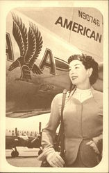 American Airlines. America's leading airline. Actresses Postcard Postcard