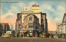 Street View of Hay's Corner Postcard