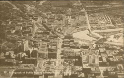 Aerograph of Public Square looking South Cleveland, OH Postcard Postcard