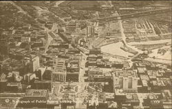 Aerograph of Public Square looking South Postcard