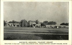 Meyer's Modern Tourist Court Washington Court House, OH Postcard Postcard