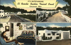 El Rancho Rankin Tourist Court Cincinnati, OH Postcard Postcard