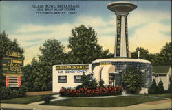 Glass Bowl Restaurant, Bexley Columbus, OH Postcard Postcard
