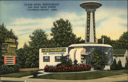 Glass Bowl Restaurant, Bexley Postcard
