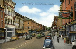 Front Street Looking South Fremont, OH Postcard Postcard