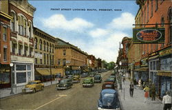 Front Street Looking South Fremont, OH Postcard Postcard