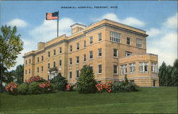 Memorial Hospital Fremont, OH Postcard Postcard