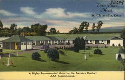 Twin Pines Motel Saint Clairsville, OH Postcard Postcard