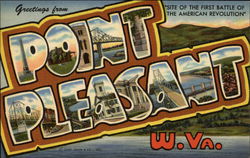 Greetings from Point Pleasant West Virginia Postcard Postcard