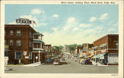 Main Street Looking West Postcard