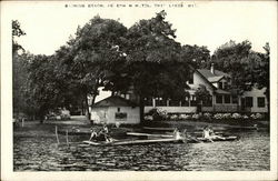 Bathing Beach, Ackerman Hotel Postcard