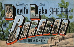 Greetings from Devil's Lake State Park Baraboo, WI Postcard Postcard