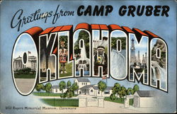 Greetings from Camp Gruber Braggs, OK Postcard Postcard